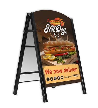  Premier A - Board Black Steel Frame Foam Pvc