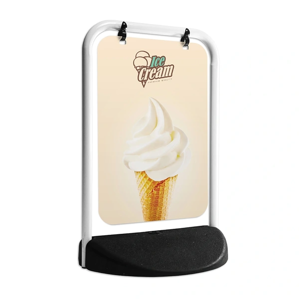  Eco Swinger White Frame Aluminium Panel Ice Cream Artwork