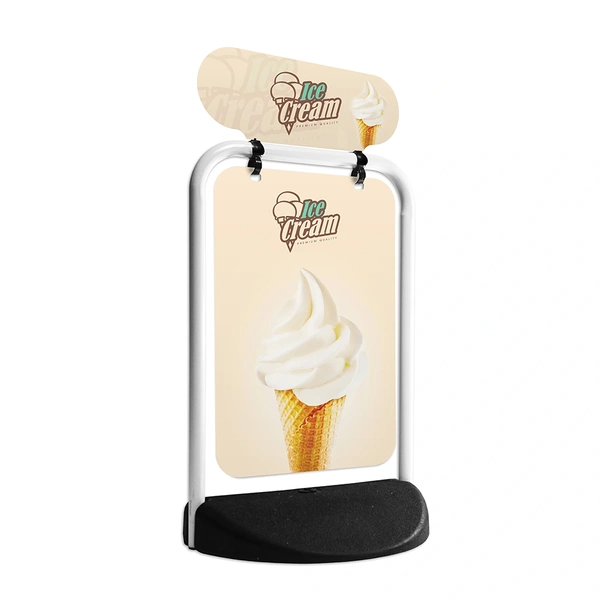  Eco Swinger White Frame Aluminium Panel & Tactical Header
