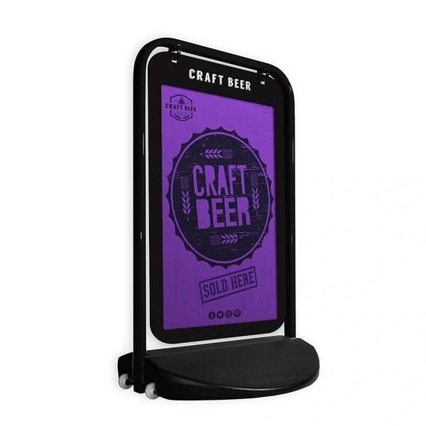  Swinger 3000 Black Frame With Poster Pocket Showing Craft Beer Artwork