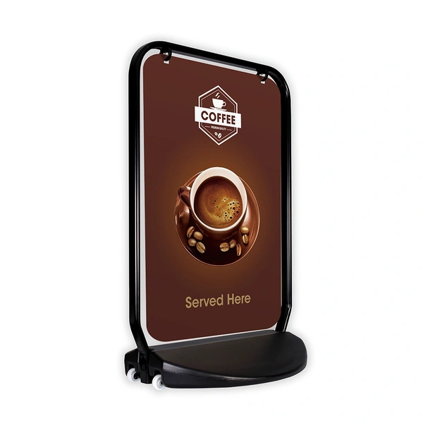  Swinger 4000 Black Frame With Aluminium Panel Showing Coffee Artwork