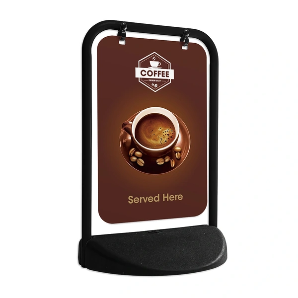  Eco Swinger Black Frame Aluminium Panel Coffee Artwork